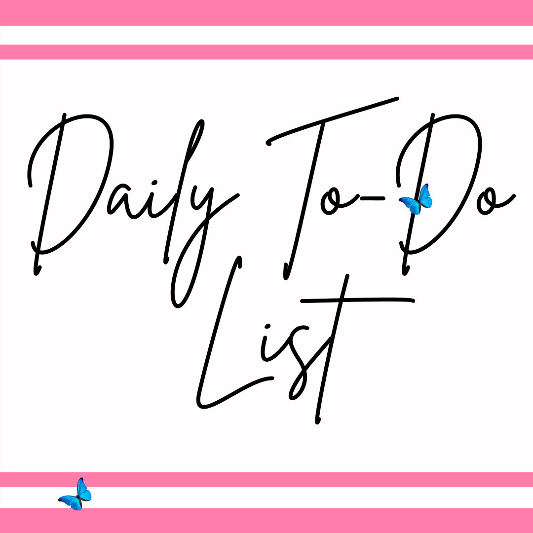 Daily To-Do List (FILLABLE)