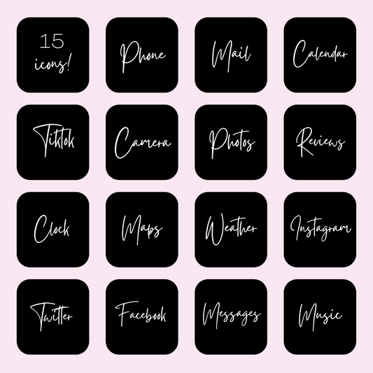 Instagram Highlight Cover - pink and black